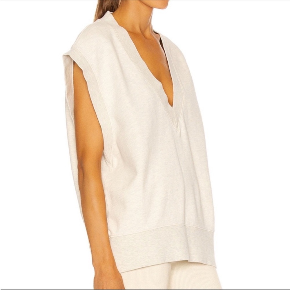 Like new Agolde Shaw Vest Oatmeal Heather Large $150 - Picture 3 of 6